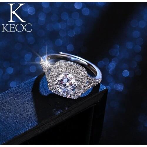 Keoc Adjustable Size Luxury Engagement Ring AAACZ Jewelry for Women 2021 Y2k Jewelry Indie Aesthetic Bijoux Femme LY-20007