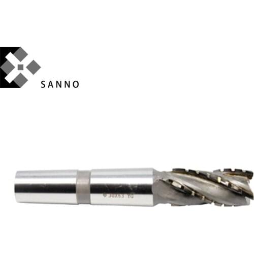 Taper shank spiral cutting cutter D50 - D60mm 4 flutes roughing welding milling tools with long flute