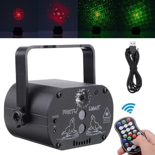 USB 60 Pattern Laser RGB LED Projector Stage Light for Party KTV Club Disco Laser Stage Projector Wedding Party Lamp Light