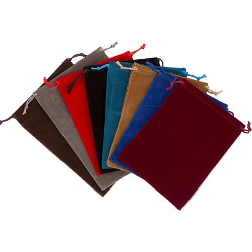 10pcs/bag Velvet Pouch 15x20cm Velveteen Jewelry Bags With Drawstring Embalagem Para Presente Christmas /Wedding Gift Bags