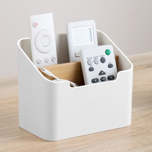 Multifunctional bamboo wood tissue box for mobile phone keys and debris remote control storage box on the desktop