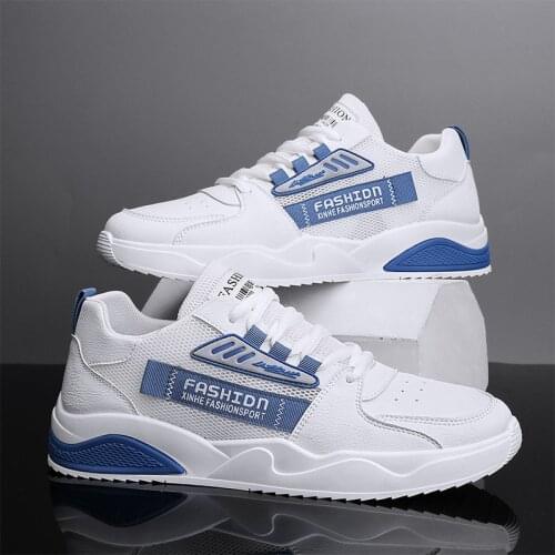 Mesh Breathable Lace-Up Mens Shoes Spring 2021 New Trend Ins Board Shoes Personality Fashion Casual Sports Shoes
