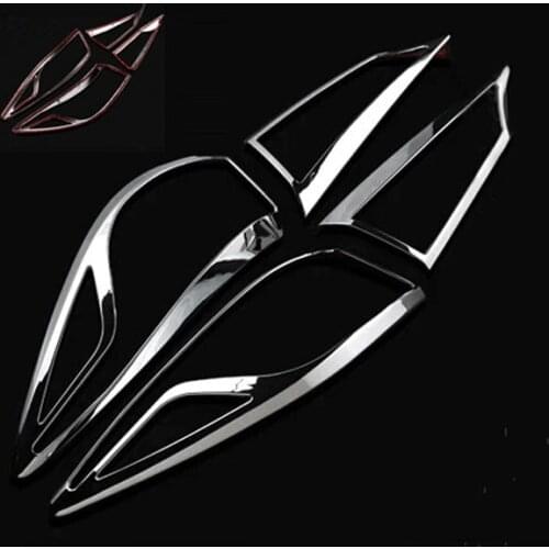 ACCESSORIES SET FIT FOR MAZDA 3 AXELA Sedan 2014 2015 2016 4-DOOR SEDAN CHROME REAR TAIL LIGHT COVER TRIM BEZEL MOLDING SURROUND