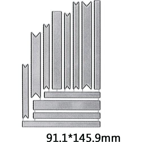 Different Sizes Strips Rectangle Metal Cutting Dies Set For DIY Scrapbooking Embossing Paper Cards Die Cuts Photo Album