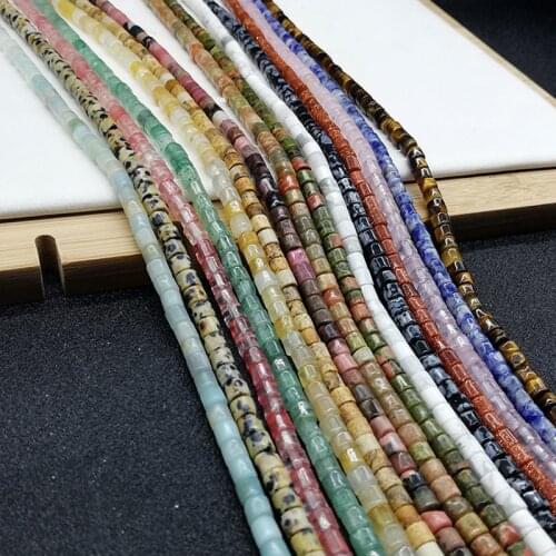 Natural Stone Column Shape Loose Beads Crystal Stone String Bead For Jewelry Making DIY Bracelet Necklace Accessories 6x10mm