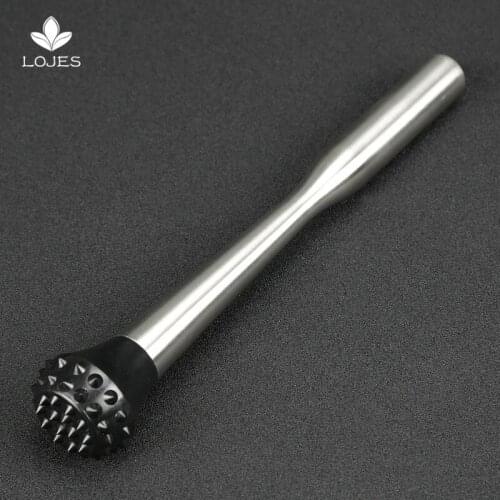 New Cocktail Muddler Stainless Steel Bar Mixer Barware Mojito Cocktail DIY Drink Fruit Muddler Crushed Ice Barware Bar Tool