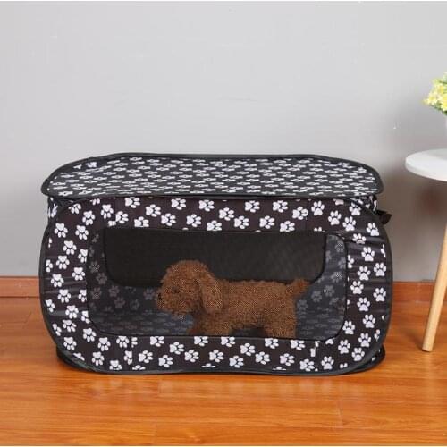 Pet Dog Cat Cage Tent Portable Folding Rectangular Playpen Fence Puppy Kennel Cat Pet Play Tent Tunnel Breathable Cat Dog Houses