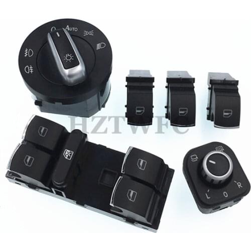 Mirror Headlight Window Switch For VW Golf MK5 6 Golf Plus Jetta MK5 Passat B6 Tiguan 5ND959565A 5ND959857 5ND959855 5ND941431B