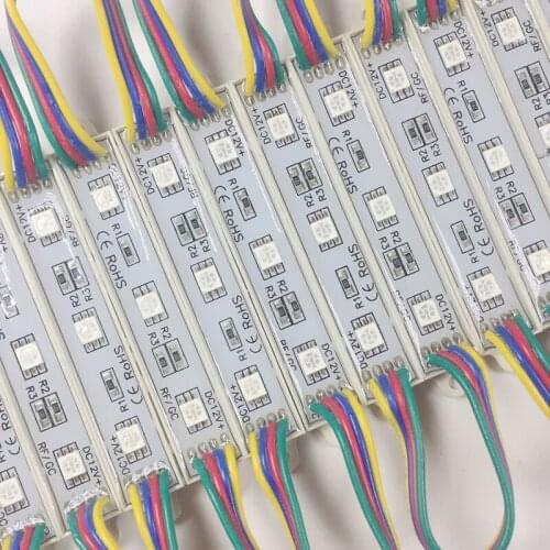 RGB LED module 5050 LED backlight LED pixel module light SMD5050 DC12V 3led IP65 RGB free shipping 1000pcs
