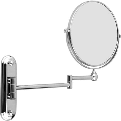 Silver Extending 8 inches cosmetic wall mounted make up mirror shaving bathroom mirror 7x Magnification