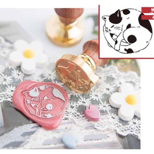 Cute cat,Wax Seal Replace Copper Head Retro Diy Metal Card Making Wax Seal Wedding Invitations Tools