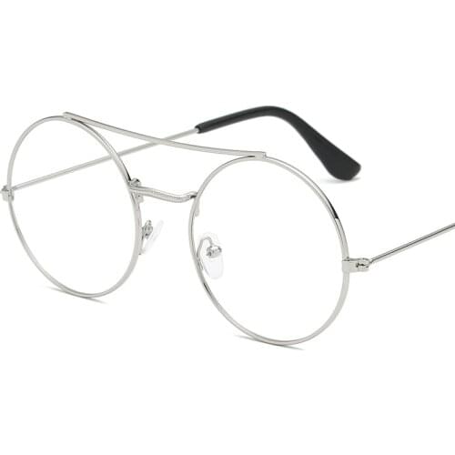 Retro Glasses Sunglasses Round Frame Eyeglasses Flat Mirror Retro Round Spectacle Frame Unisex Driver Goggles Accessories