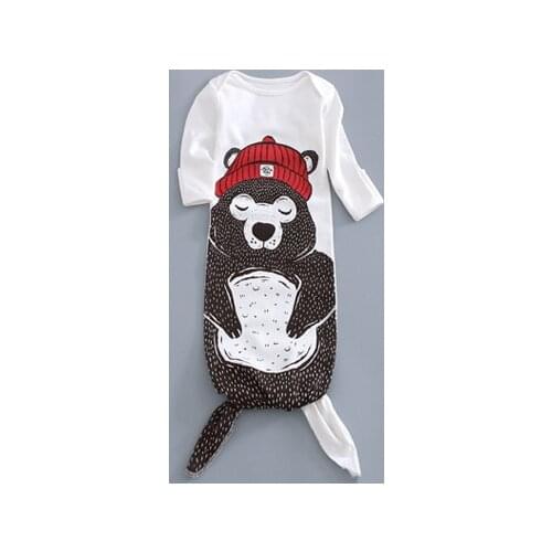Newborns Baby Cotton Cool Summer Sleepsack Black Bear Baby Sleeping Bag Couchage Shark Sleeping Blanket Swaddle Envelopes