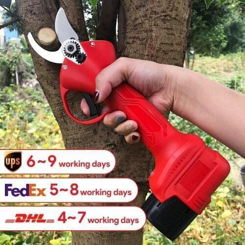 SWANSOFT Professional 16.8V 2.5AH garden metal Electric Pruning Shears Scissors Sharp Carbon Steel Blade for branch