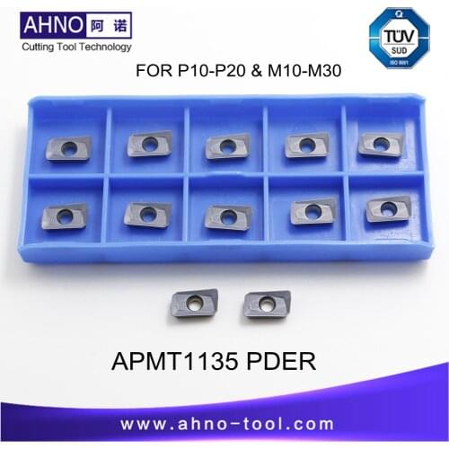 APMT1135PDER M2 10pcs/lot AHNO CNC Solide Carbide Indexable Milling Inserts Tools for Face Mill BAP 400R and RAP75