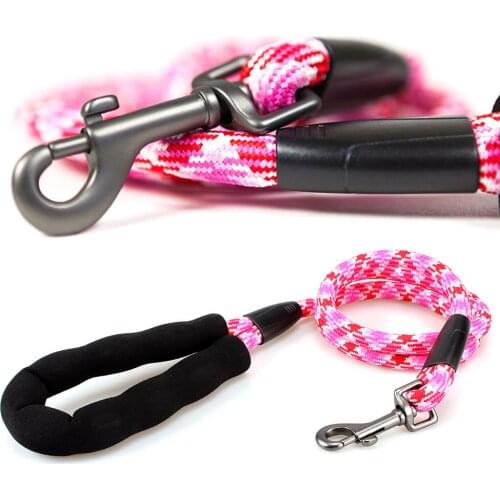 High Quality Large Dog Leashes Pet Traction Rope Collar Dog Leash Nylon Training Lead Dog Strap Rope Traction Dog Harness Leash