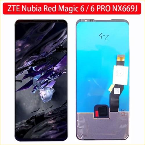 AMOLED 6.8" For ZTE Nubia Red Magic 6 / 6 PRO NX669J LCD Display + Touch Screen Digitizer Assembly Phone Repair Parts + Tools