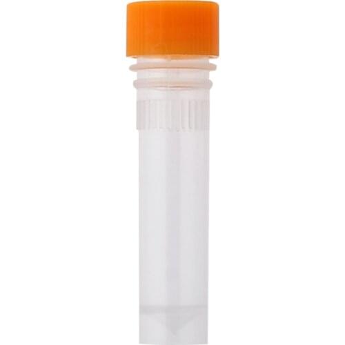 10pcs 1.5ml Plastic Cryovial Test Tube Sample with Screw Cap