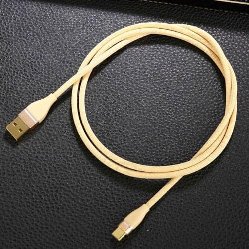 100pcs/lot 1M Nylon Braided USB 3.1 Type C Cable Metal Charger Cable for Xiaomi Leshi Huawei