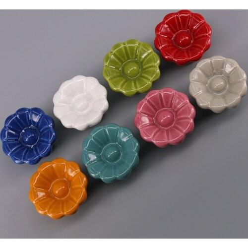 1x Cute flower drawer knob sepcial for Kids furniture Cabinet drawer Pull knobs & Handle