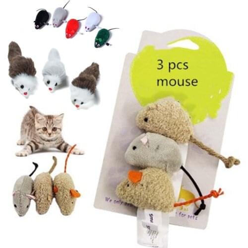3pcs/lot New Cat Supplies Toys Cat Plush Simulation Interactive Mouse Toy Bite And Scratch Resistant Feather Mouse