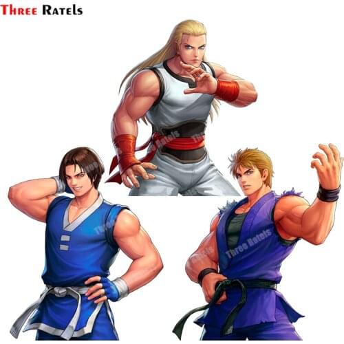 Three Ratels B588 Anime Game Role Andy Bogard Kim Kaphwan And Ryo Sakazaki KOF98 For School Gifts Stickers Boys Favoite Decals