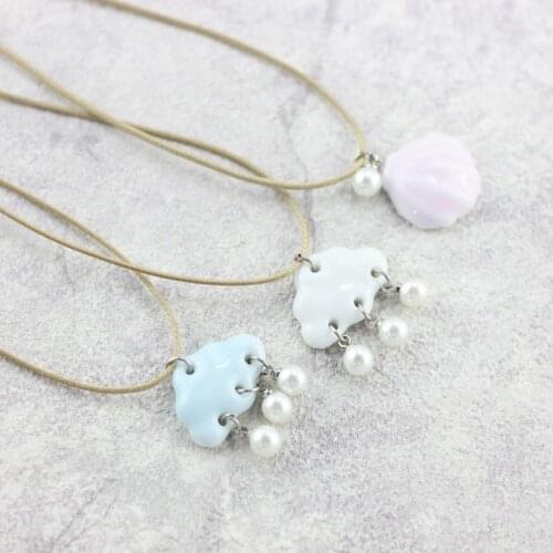 Chain sweater chain pendant necklace female clavicle ceramic first act the role ofing is tasted contracted #1599