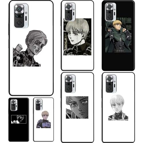 Armin Arlert Attack on Titan Anime For Xiaomi Redmi Note 10 7 8 9 Pro Note 9S 8T Case For Redmi 9A 8A 7A 9 9C 9T K40 Cover