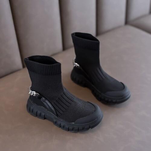 Kids Boots 2021 Autumn Children Fashion High Knee Riding Princess Boots For Baby Girl Shoes Breathable Soft Thick Sole Platform
