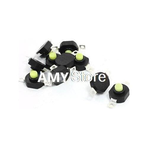 10PCS ON-OFF Maintained Horizontal 2Pin Flashlight Push Button Switch 1A Model 1412-KD Button Switch 24.8 x 12 x 9.6mm 14x12mm