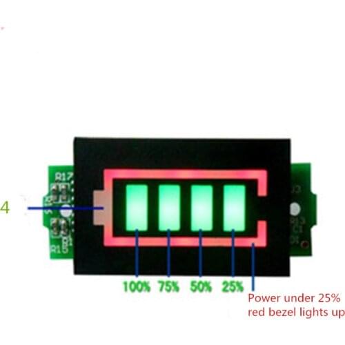 6S 7S 8S 10S 13s 16s 25.2V 29.4V 42V 54.6V 67.2V Lithium lipo Lead-acid Battery Capacity Indicator Power Display