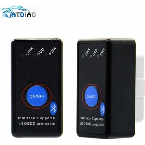 Bluetooth ELM327 V2.1 OBD2 Car Diagnostic Tool ELM327 Power Switch V2.1 On/Off Button ELM-327 Auto Scanner For OBDII Protocols