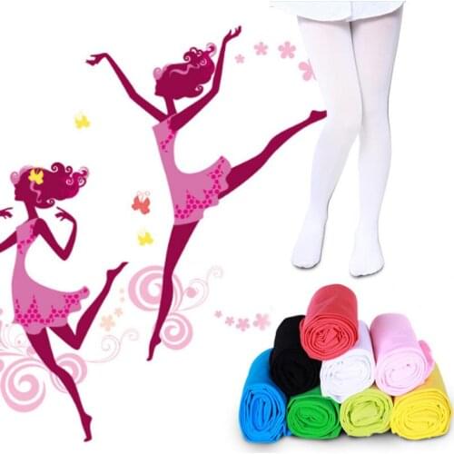 Girls Stocking Children Velvet Solid White Pantyhose Girls Tights Spring Candy Color Kids Pantyhose Ballet Dance Tights 1 To 8 T