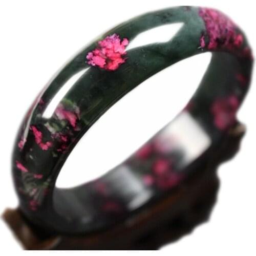 Nice Beautiful Peach Blossom Natural Bangle Bracelet Green Red Fine Jadeite