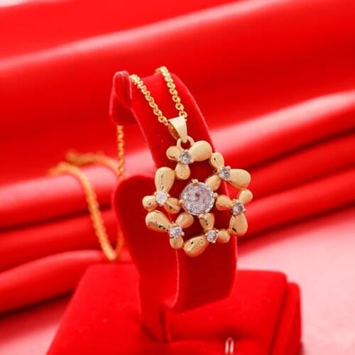 Gligli Small Necklaces For Women/Girl Gold Color Pendant Thin Chain Jewelry Ladies Festival Gift