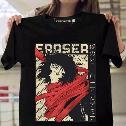 Fashion Unisex Aizawa T-Shirt Cartoon Printed Japanese Anime My Hero Academia Aizawa Tee Casual Short Sleeve Anime T-Shirt Tops