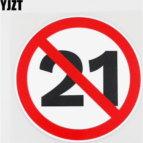 YJZT 12.3CMX12.3CM Prohibition Sign PVC Decal Car Sticker Warning Signs Label 11B-0153