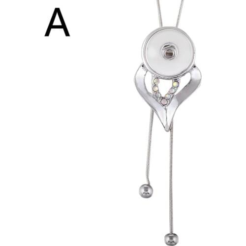 Adjustable 251 Crystal Pendant Fit 18mm Snap Button Necklace Interchangeable Charm Jewelry For Women Gift With 60cm Snake Chain