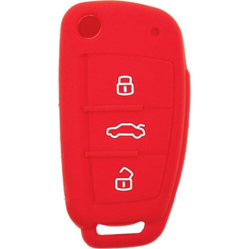 Durable Silicone Car Key Case Protector Replacement Remote Flip Floding Key Cover Auto Accessrise Car Styling