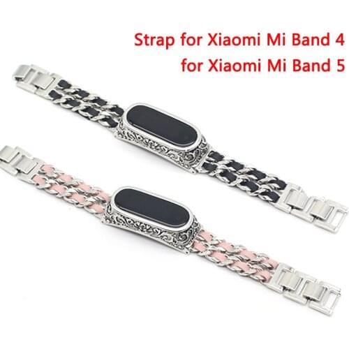 Stainless Steel Strap for Xiaomi Mi Band 5 Bracelet Correa Metal Wristband for Mi Band 4 5 Strap Accessories