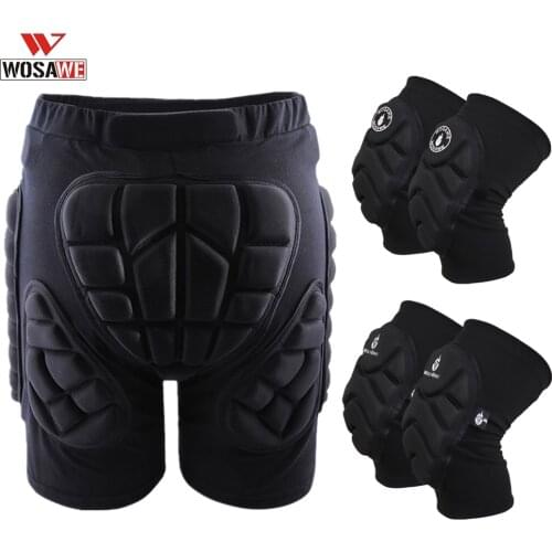WOSAWE XS-3XL Outdoor Sports Ski Skate Snowboard Protection Skiing Protector Skating Protective Hip Padded Shorts