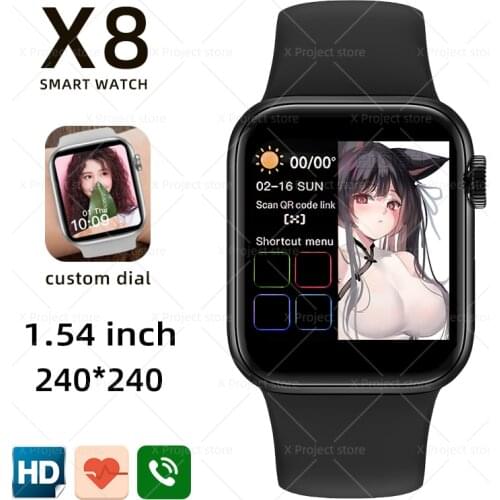 IWO X8 Smartwatch Dial Call smart watch 2020 Men Women DIY Watch Face reloj fitness watches pk iwo 13 14 W26 W46 X6 X7 T500 pro