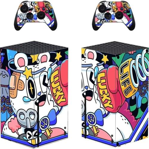 Cartoon Style Xbox Series X Skin Sticker for Console & 2 Controllers Decal Vinyl Protective Skins Style 1