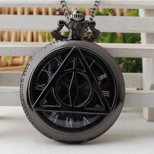 TIEDAN Dial Roman Quartz Pocket Watch Analog Pendant Necklace