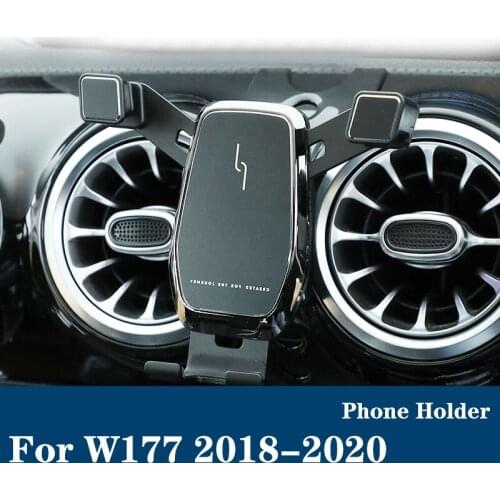 For Mercedes W177 V117 35 AMG A200 220 A250 Universal Dashboard Car air vent Mobile phone holder stand Black Silver Red Golden