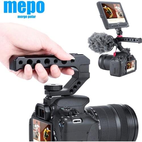 DSLR Camera Extersion Bar Hand Grip For Sony Nikon Canon Pentax Handle Mount w/ Cold Shoe For Monitor Microphone LED Fill Light