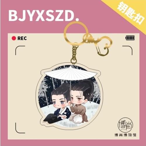The Untamed MDZS Xiao Zhan Wuxian Wangji Q Version Acrylic Mobile Phone Holder Stand Model Desktop Toy Anime Keychain Pendant