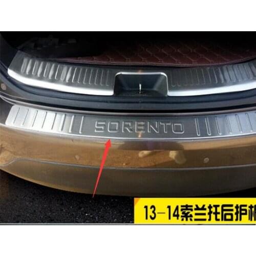 High quality stainless steel rear bumper to protect the sill for 2013-2014 KIA Sorento 5dr Hatchback Car styling