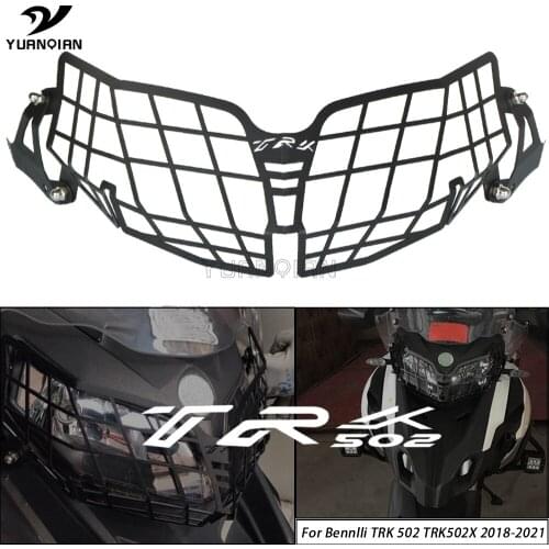 Motorcycle Headlight Headlamp Grille Shield Guard Cover Protector For Benelli Trk 502 502x TRK502 TRK502X Accessories 2018-2021