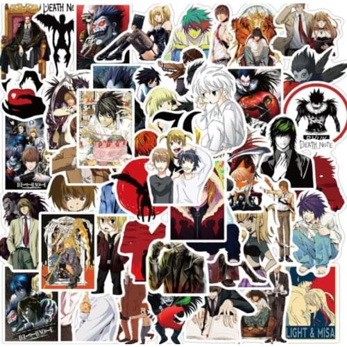 10/30/50Pcs Japanese anime death notes Graffiti Waterproof Skateboard Travel Suitcase Phone Laptop Luggage Stickers DIY Kids